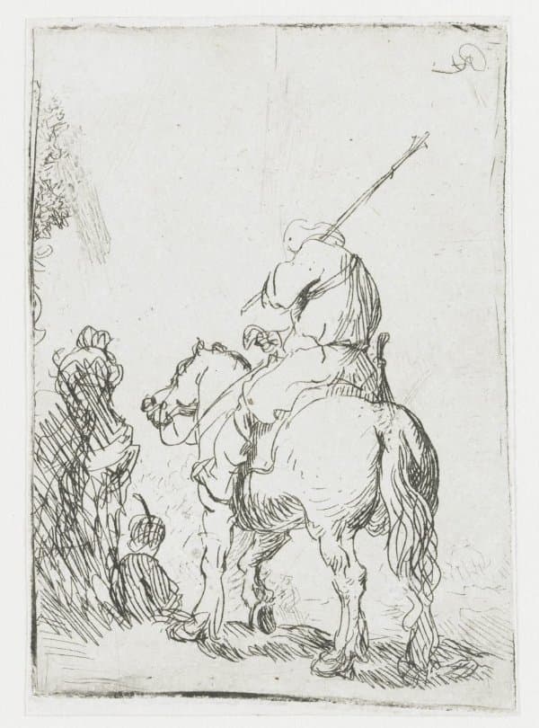 Ruiter op de rug gezien — Rembrandt van Rijn
