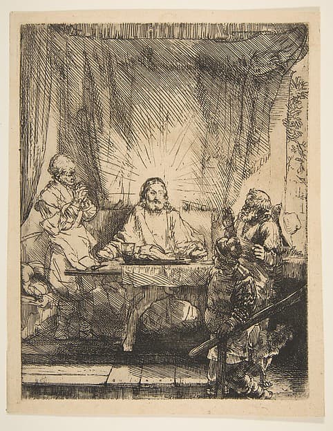Christ at Emmaus: The Larger Plate — Rembrandt