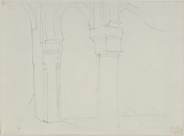 Study of a Moorish Arcade, Spain — Eugène Delacroix